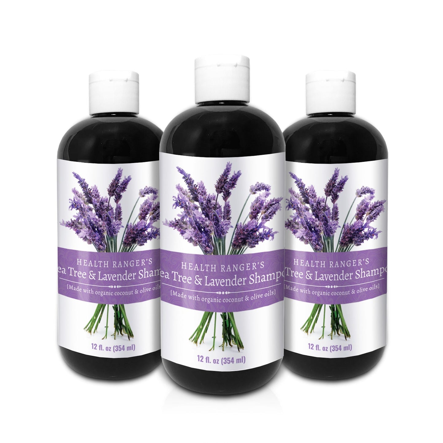 Health Ranger's Tea Tree and Lavender Shampoo 12 oz (3-Pack)