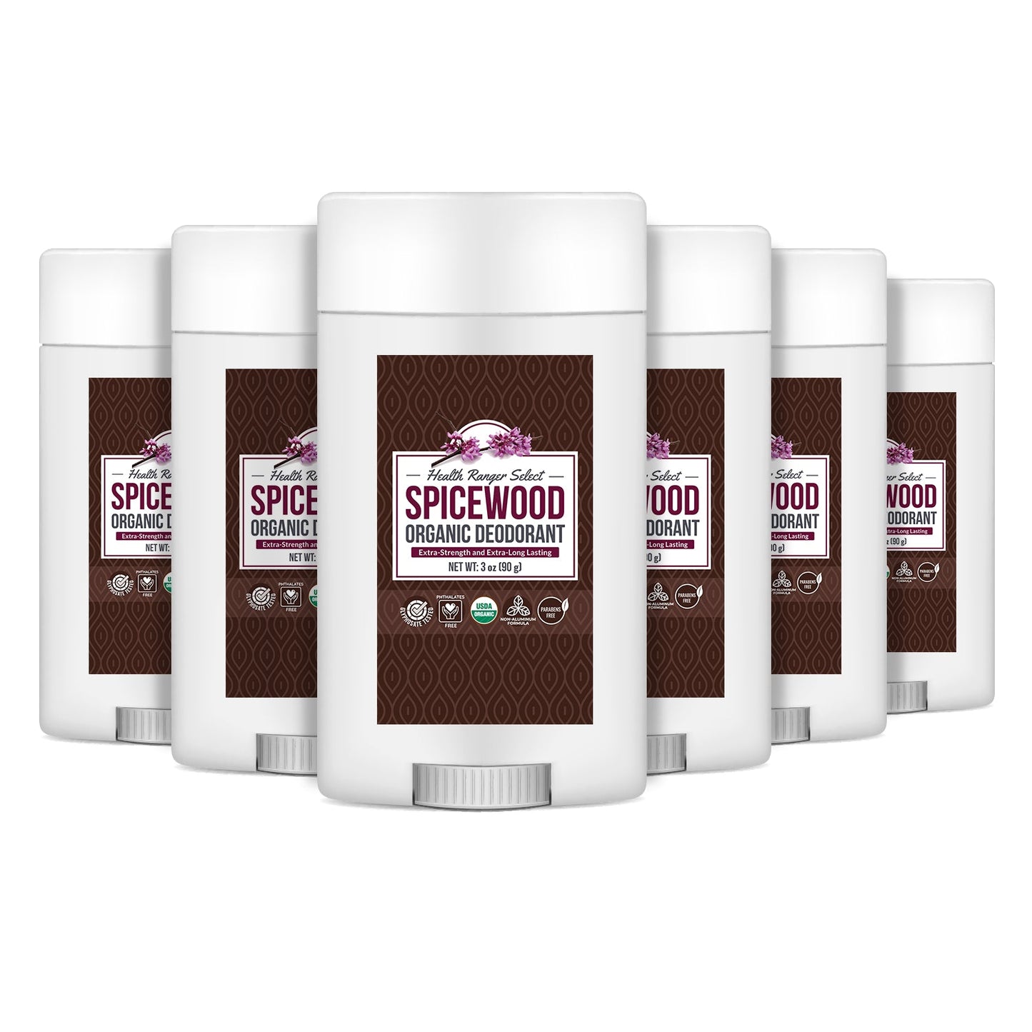 Organic Spicewood Deodorant 3 oz (90 g) (6-Pack)