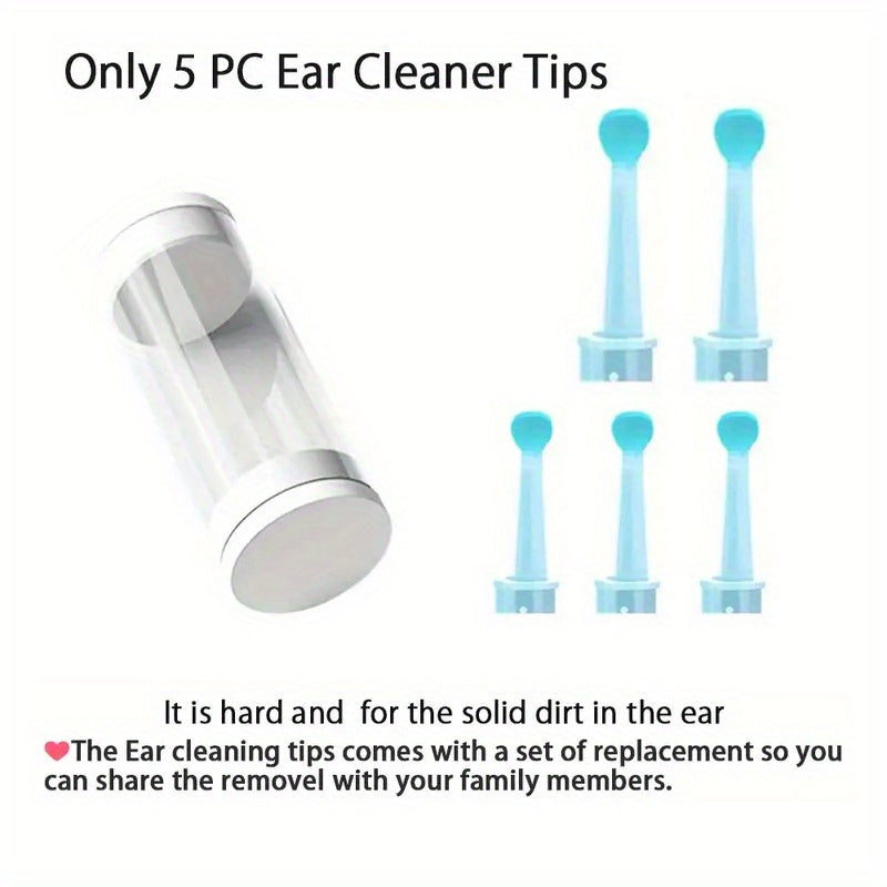 Rechargeable Ear Wax Removal Kit - 5 Ear Scoops, 1080P Camera, Light & Compatible with iPhone, iPad & Android!