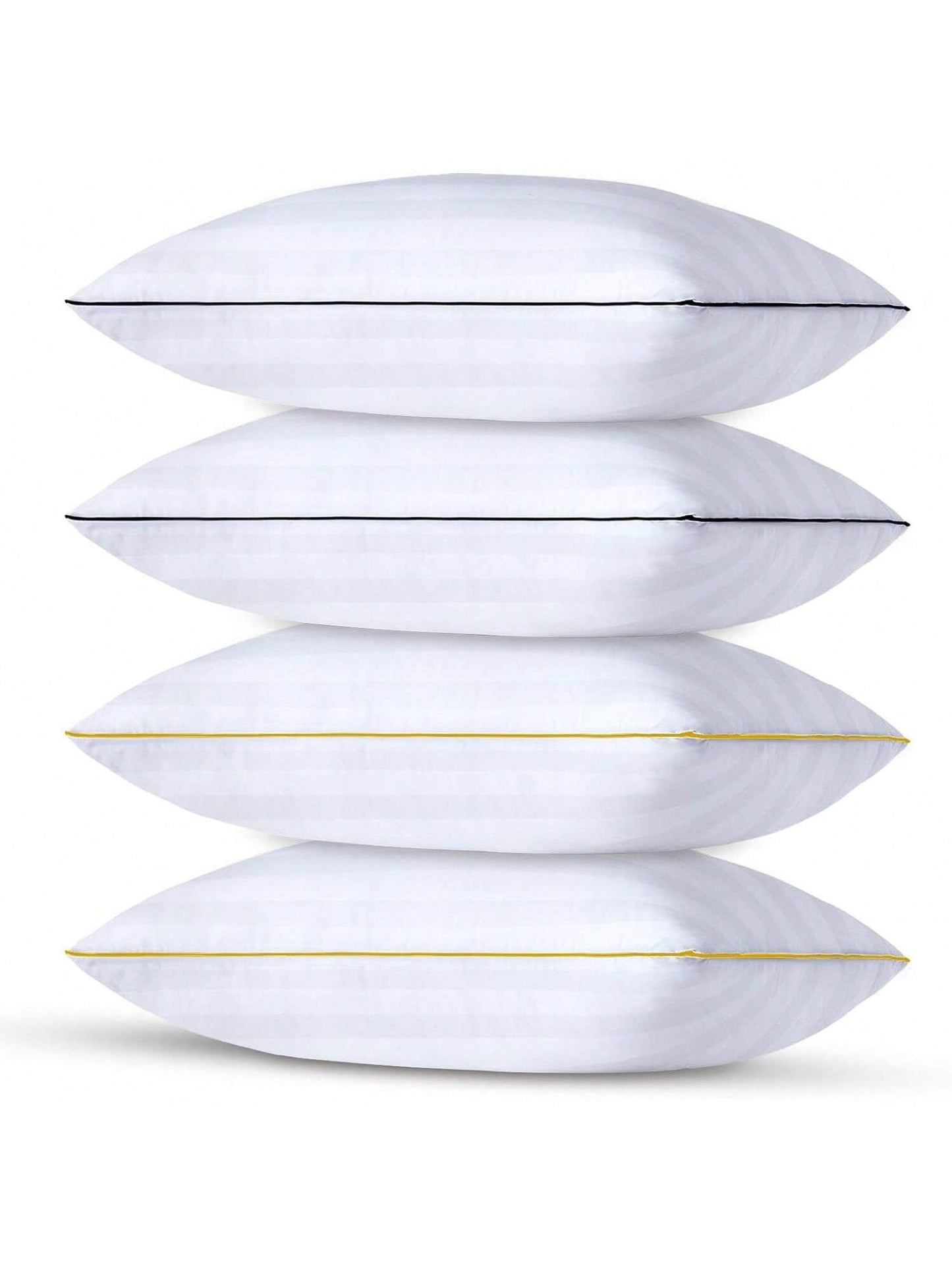 Homehours Bed Pillows for Sleeping - Standard Size Set of 4 Luxury Hotel Quality Bed Pillows Supportive Pillows, Super Soft Down Alternative Fill for Side Back and Stomach Sleepers