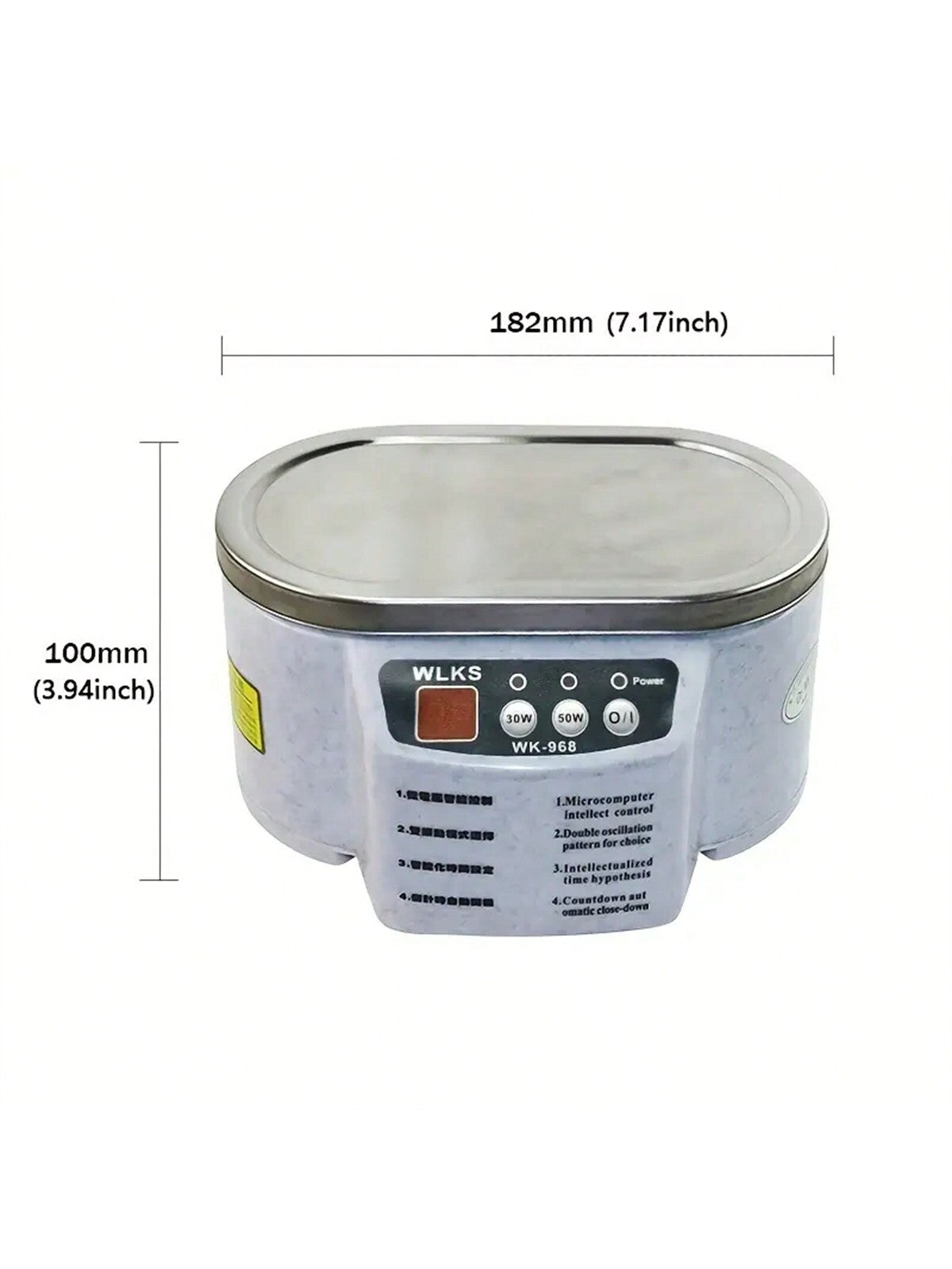 Digital Ultrasonic Cleaner For Jewelry, Eyeglasses, Dentures, And More - Sonic Cleaning With Timer For Small Metal Parts And Daily Necessities