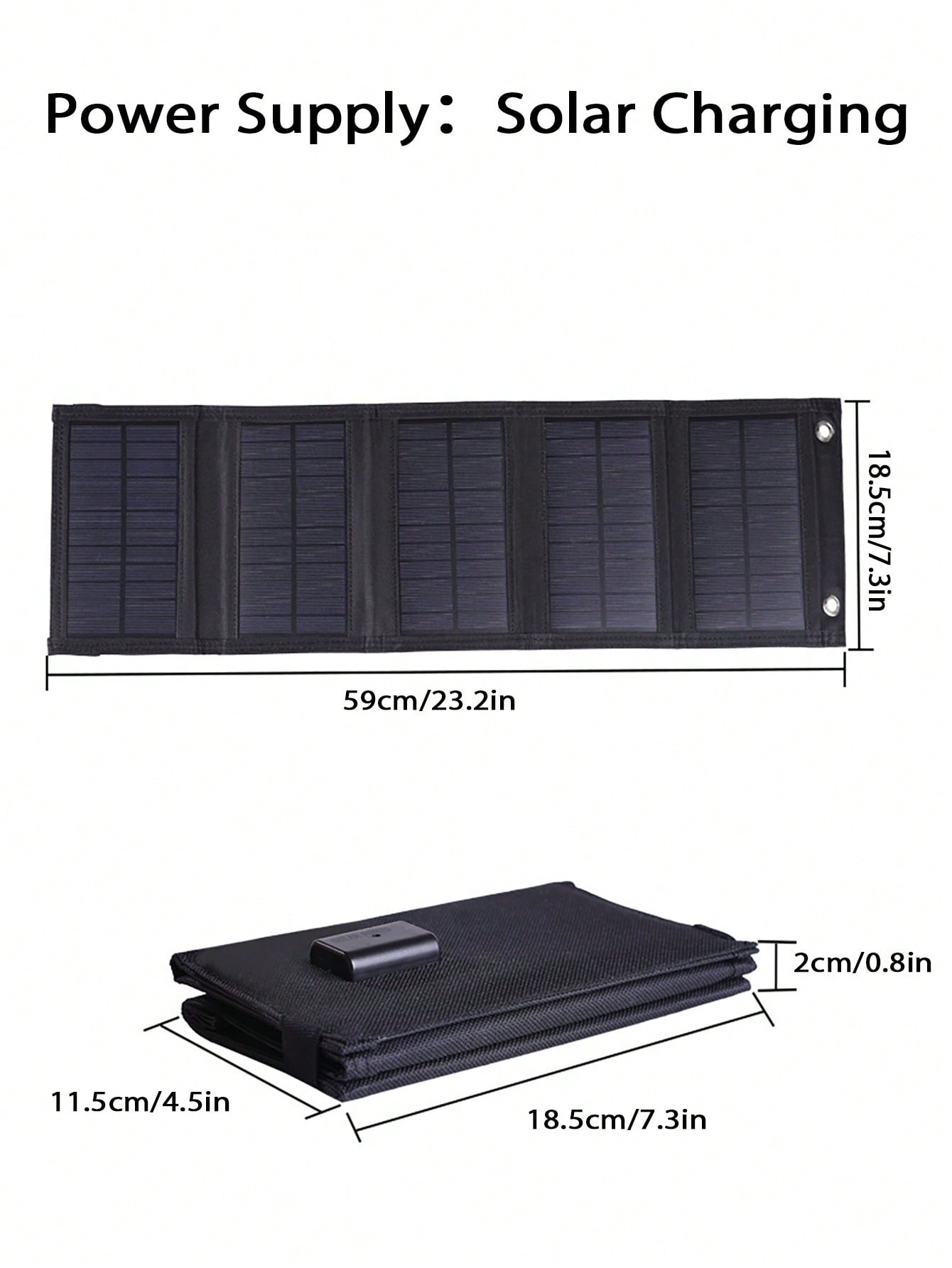 One Foldable Solar Panel Charger, 21% High Energy Conversion Rate, Made Of Single Crystal Silicon Material, Portable And Convenient, Ideal For Outdoor Activities, Suitable For Emergency Charging Of Mobile Phones, Tablets And Other Small Appliances