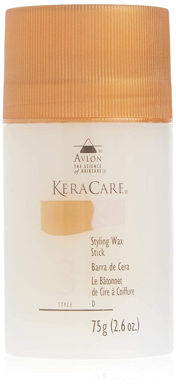 KeraCare Styling Wax Stick - 2.6 ounce - Castor Seed Oil - Hair Wax Stick for Flyaways and Frizz