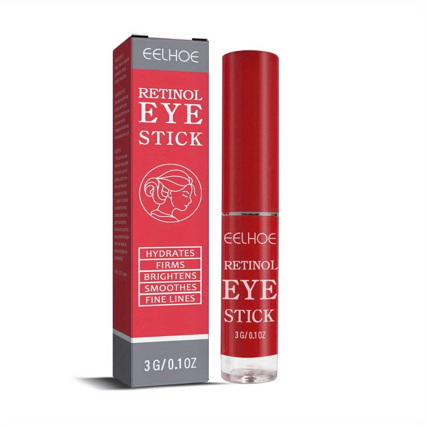 Skin Firming Retinol Eye Stick - Dark Circles, Puffiness, Fine Lines & Firm Skin - For Women & Men Daily Eye Care