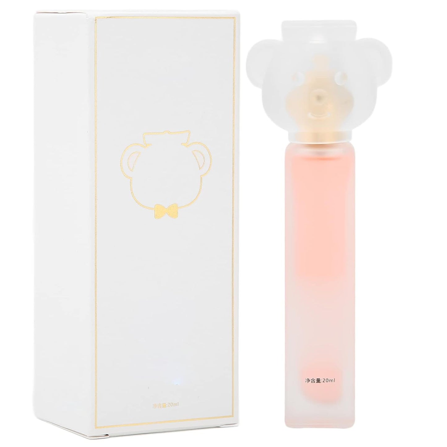 Saluaqui Lady Perfume, Exquisite Cute Lasting Light Fragrance Floral Fruity Faint Scent Perfume Gift, Fruity Perfume with Bear Shaped Bottle 20ml