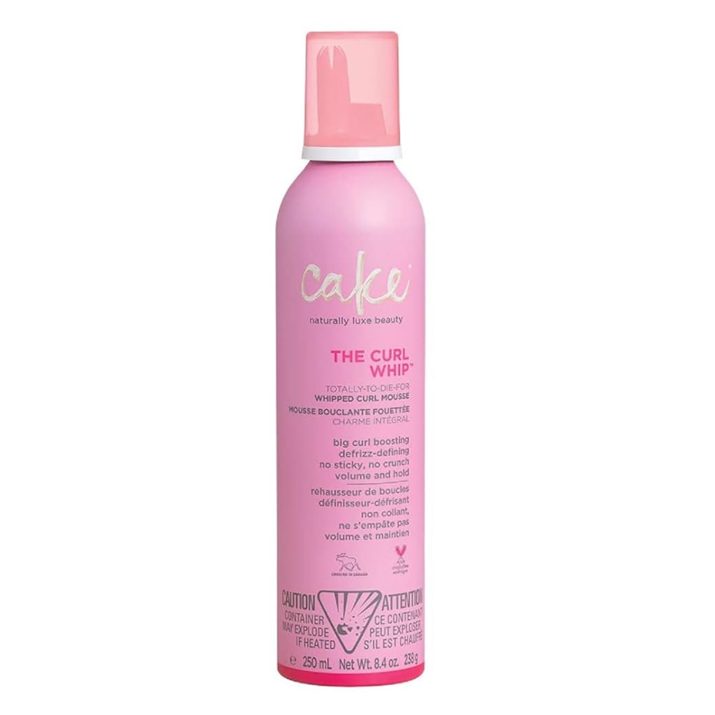 Cake Beauty Whipped Curl Defining & Volumizing Mousse Ð Aloe Vera Vitamin E for Flexible Hold - Vegan No Heat Curls Wavy Curly Hair Sulfate Cruelty Free Products For Women