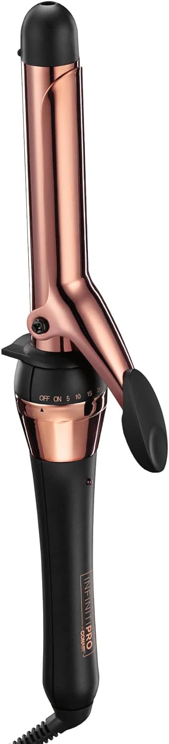 CONAIR INFINITIPRO Rose Gold Titanium 1-Inch Curling Iron, 1-inch barrel produces classic curls Ð for use on short, medium, and long hair