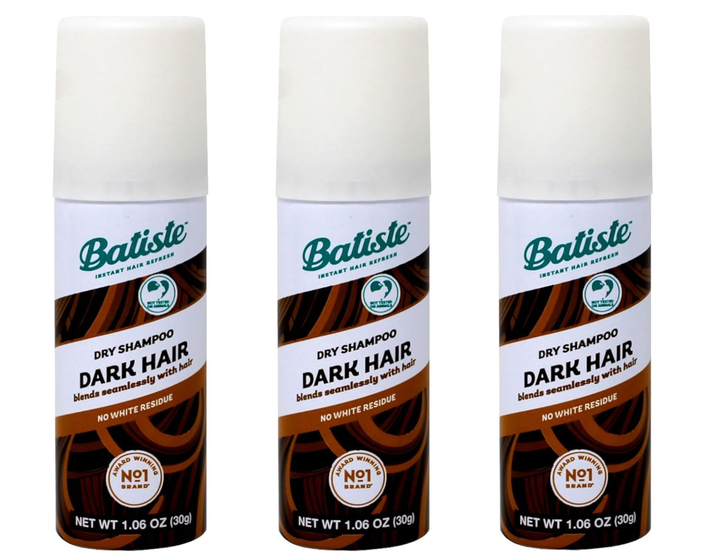 Batiste Dry Shampoo, Dark, Mini 1.6 fl. oz. (Pack of 3)