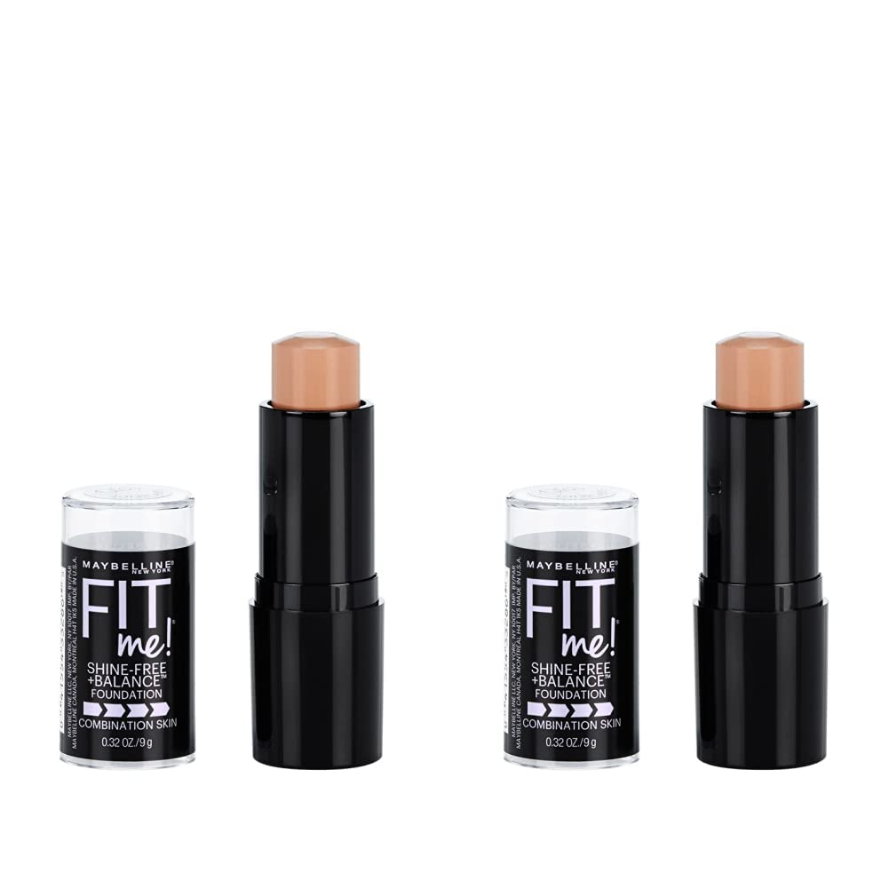 Maybelline New York Fit Me Shine-Free + Balance Stick Foundation, Buff Beige, 0.32 oz. (Pack of 2)