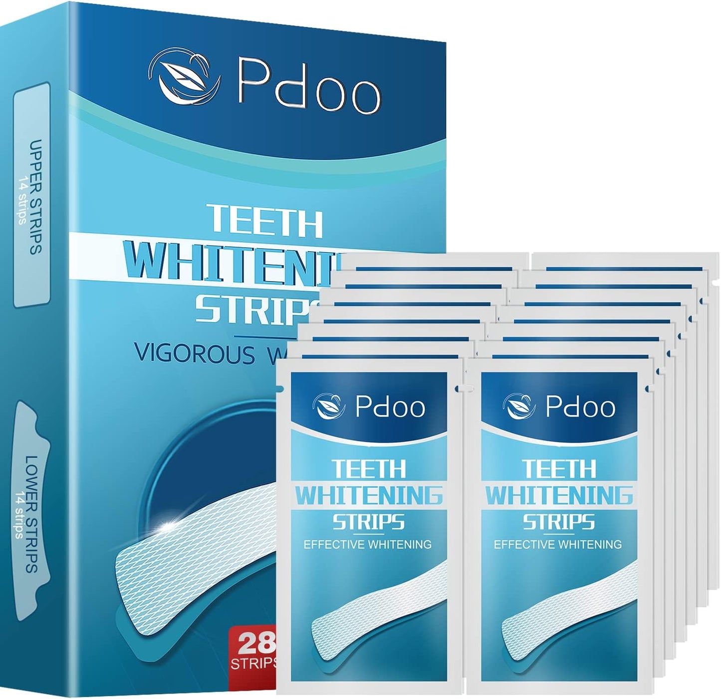 Teeth Whitening Strips - Whitening Strips for Teeth Sensitive, Professional Teeth Whitening Strips, Fast Remove Smoking, Coffee, Wine Stains, Teeth Whitening Kit Pack of 28 Non-Slip Strips