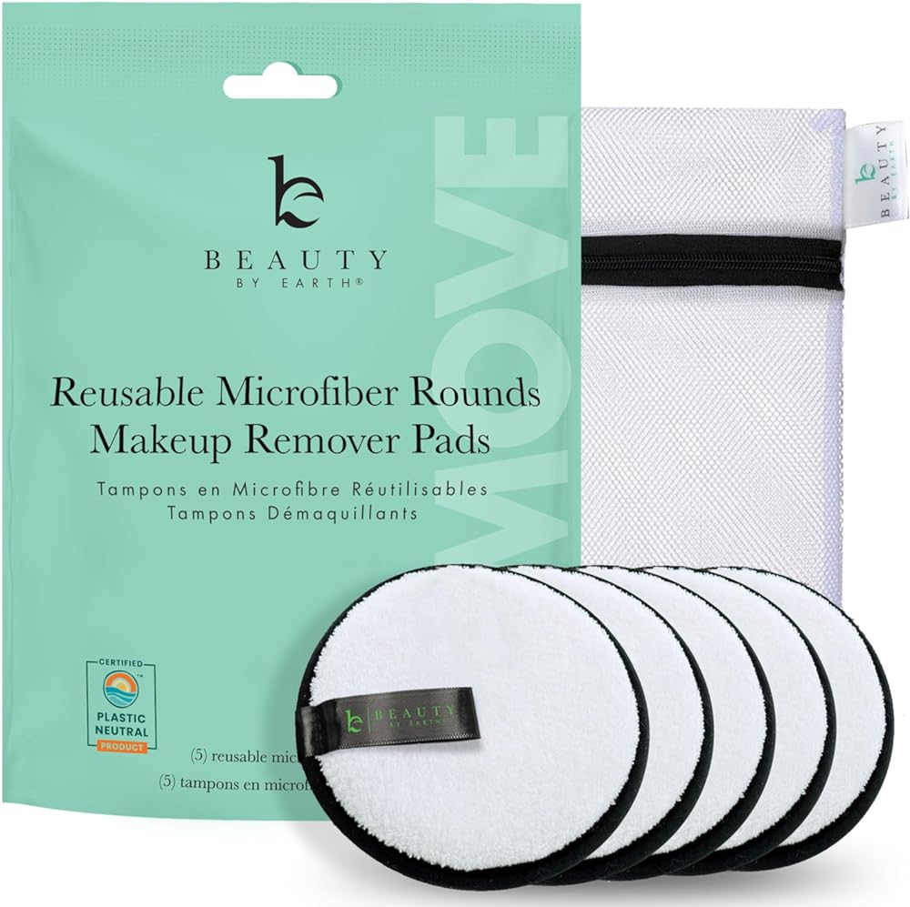 Face Makeup Remover Pads -5 Reusable Makeup Remover Pads, Makeup Remover Cloth, Makeup Eraser Cloth, Make Up Removers Cleansing Pads Face Pads, Make Up Eraser, Reusable Face Pads Rounds, Makeup Pads
