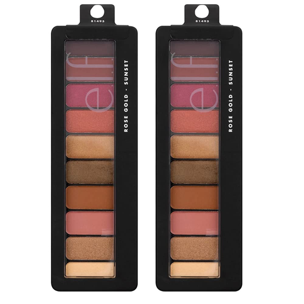Pack of 2 e.l.f. Eyeshadow Palette, Rose Gold - Sunset 814952