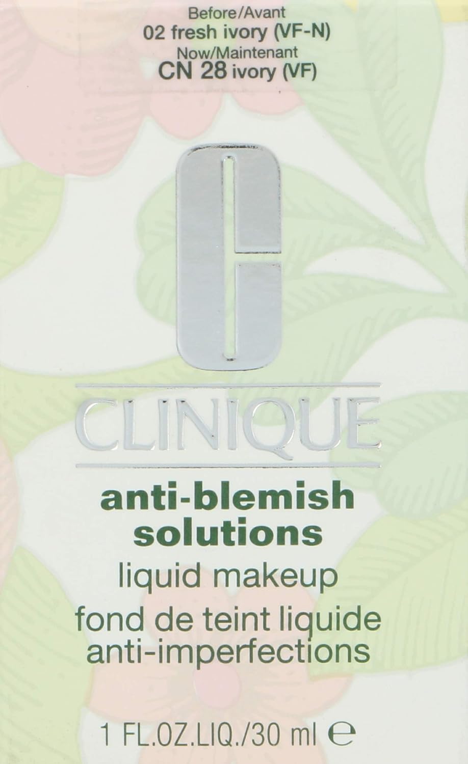 Clinique Anti-Blemish Solutions Liquid Makeup Cn 28, 02 Fresh Ivory, 1 Fl Oz