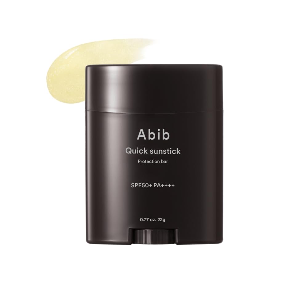 Abib Quick Sunstick Protection Bar SPF50+ 0.77 fl oz/22 g Sun Care, No Whitecast Sunscreen, No Sticky for All Type Skin, Face and Body, Less Stress