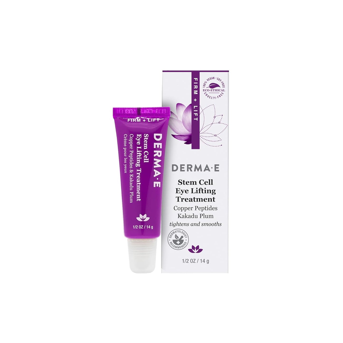 DERMA-E Stem Cell Lifting Eye Treatment Ð Multi Action Firming and Tightening Under Eye and Upper Eyelid Cream - Hydrating and Revitalizing Moisturizer, 0.5oz