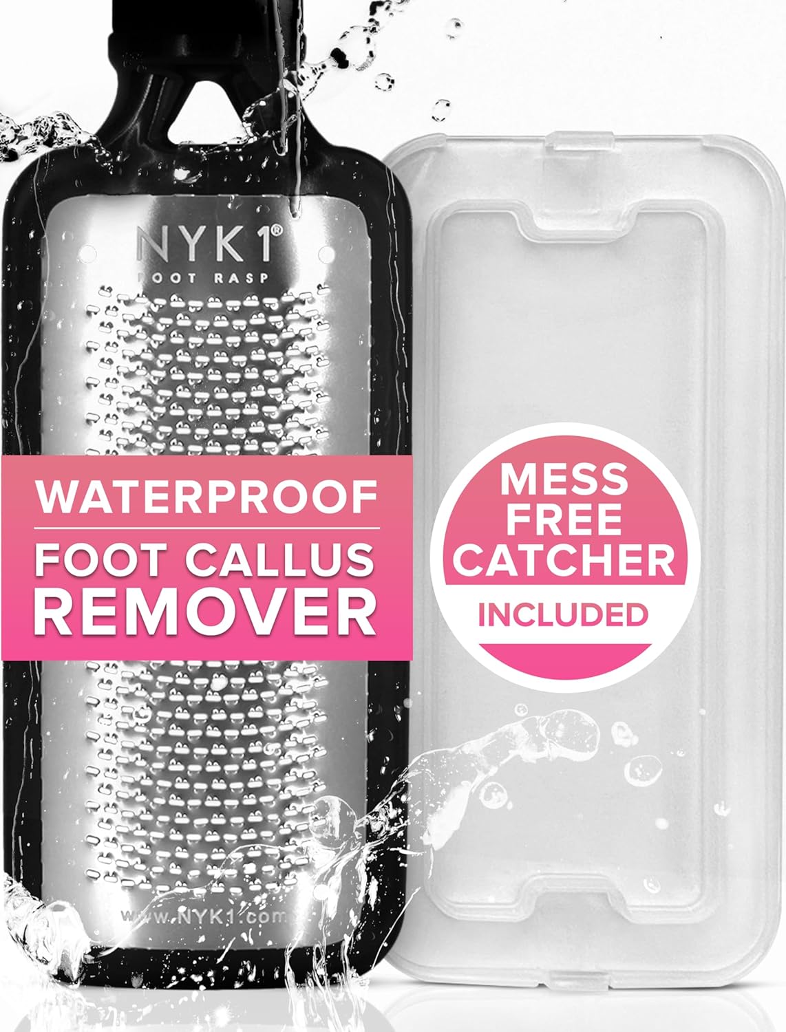 Stainless Steel Professional Pedicure Foot File - (XL Size) Pedicure Foot Spa Products, Foot Callus Remover for Smooth & Soft Feet Scrubber for Dead Skin, Wet & Dry Use, Non Electric Foot Care Kit