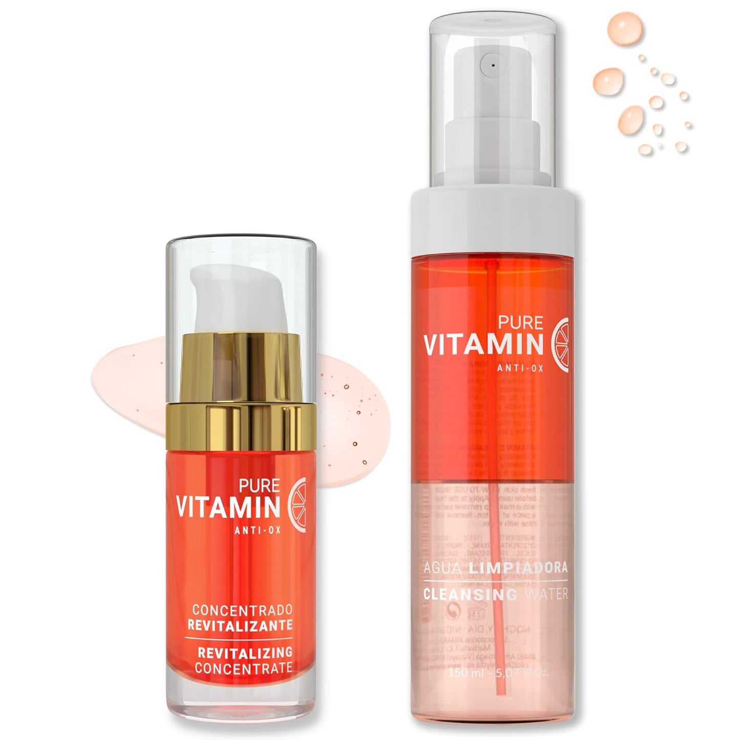 Noche Y Dia Cleansing and Hydrating Vitamin C Bundle - Vitamin C Serum & Vitamin C Cleanser