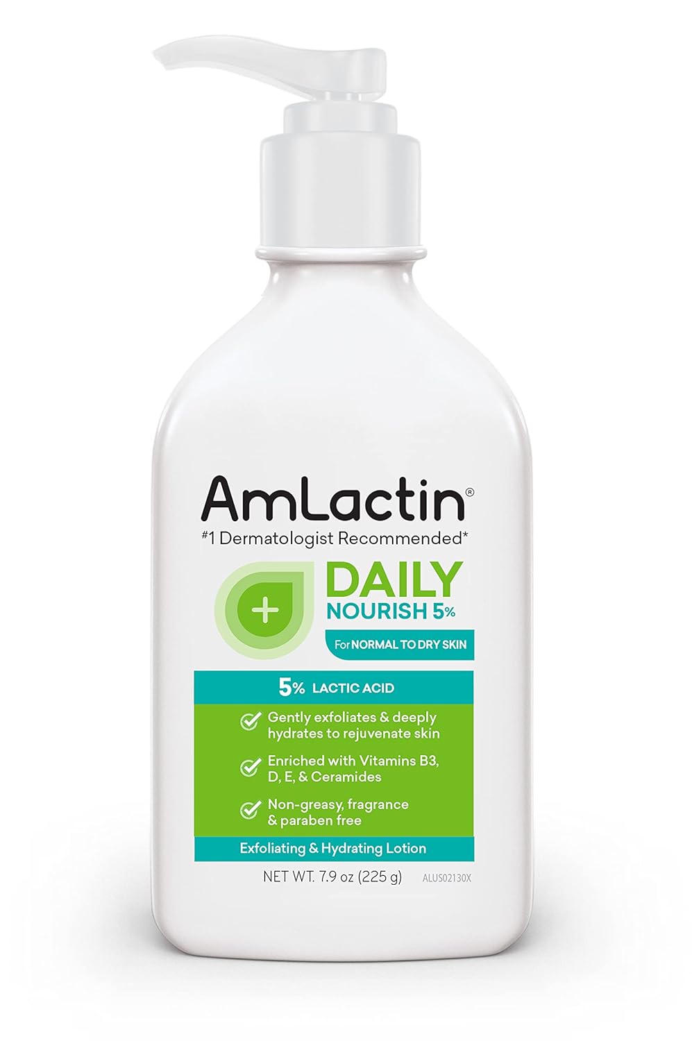 AmLactin Daily Nourish 5% - 7.9 oz Body Lotion with 5% Lactic Acid - Exfoliator and Moisturizer for Dry Skin_