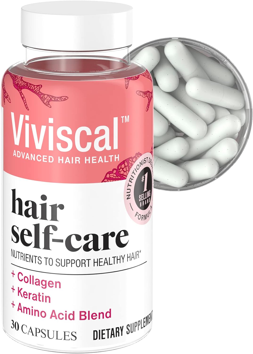 Viviscal Hair Self-Care Supplement, Blend of Nutrients to Support Healthy Hair, Fortify Hair's Natural Beauty and Support Keratin Formation, Hair Vitamins, 30ct Ð 1 Month