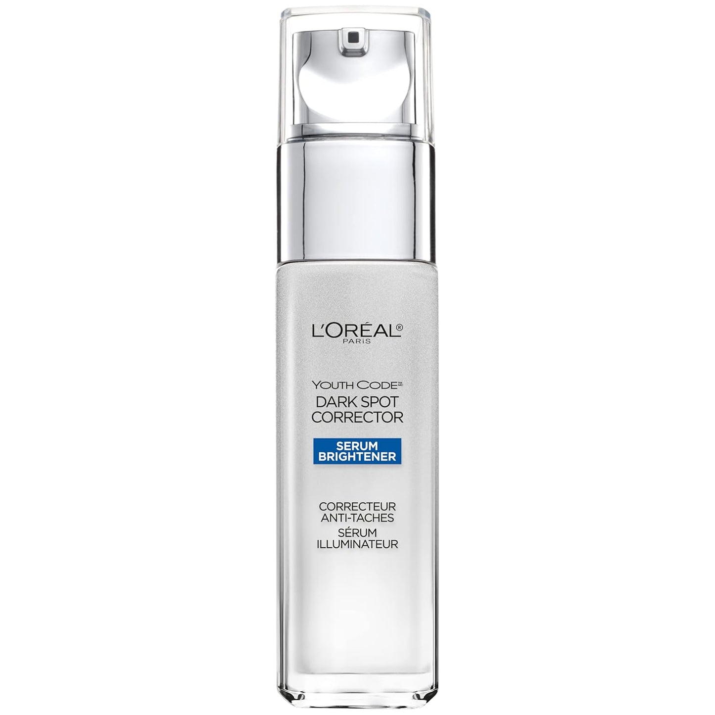 LÕOrŽal Paris Dark Spot Corrector Face Serum for Even Skin Tone by LÕOreal Paris, Youth Code Anti-Aging Serum, Non-greasy, 1.0 oz