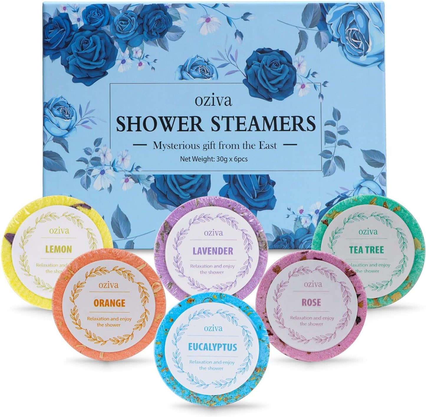 Oziva Aromatherapy Shower Steamers-Valentines Day Gifts for her, Shower Bombs - Self Care and Relaxation Stress Relief Easter Basket Stuffers