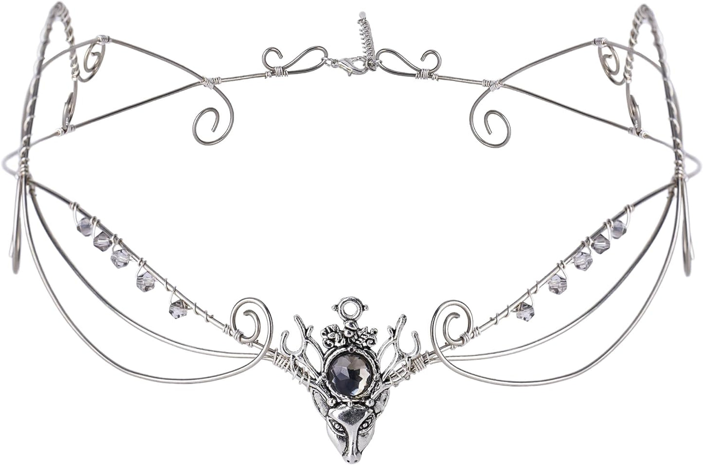 CoTeeZa Headband Fairy Circlet Crown - Renaissance Viking Celtic Headpiece Anlters Elf Tiara