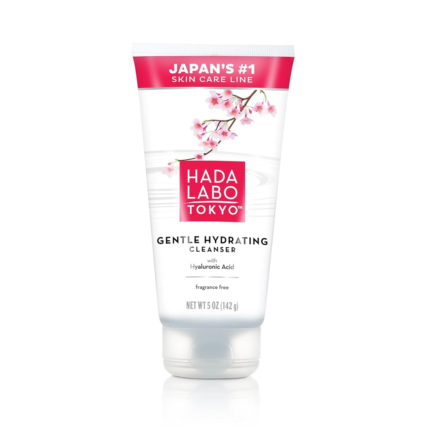 Hada Labo Tokyo Gentle Hydrating Foaming Facial Cleanser, Fragrance-Free Sensitive Skin Face Wash with Hyaluronic Acid and Conditioning Agents Soften Skin, Locks In Moisture, 5.0 oz