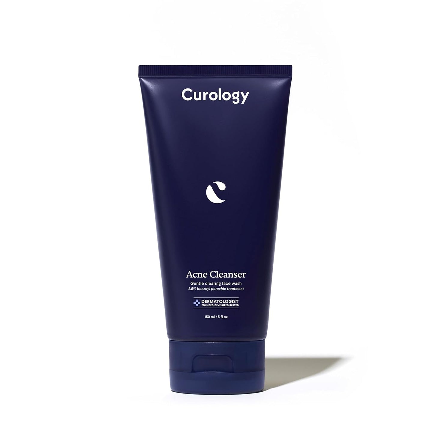 Curology Acne Cleanser, Gentle Clearing Face Wash, Benzoyl Peroxide Treatment for Acne Prone Skin, Milky Gel Texture, Fragrance Free, 5.07 fl oz (Pack of 1)