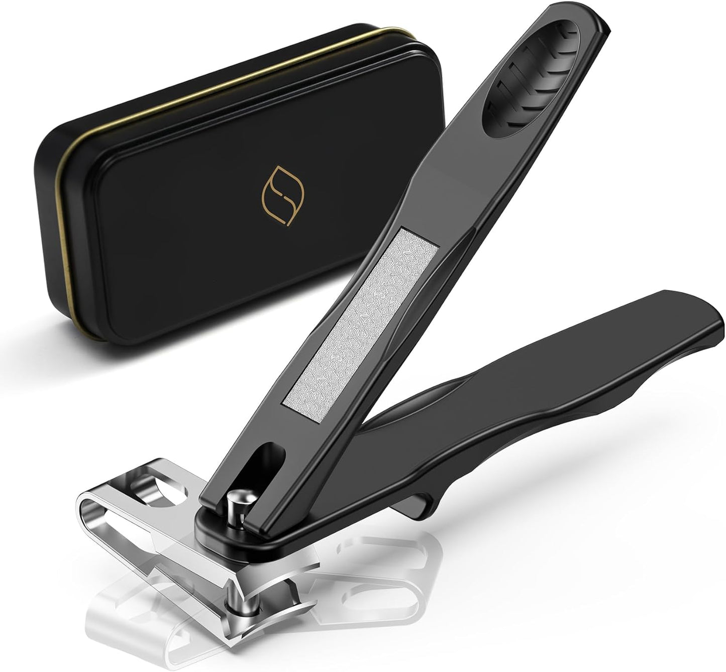 FERYES 360¡ Rotating Nail Clippers for Seniors, Long Handle Fingernail Clippers for Men and Women, Ergonomic EZ Grip Toenail Clippers for Thick Nails