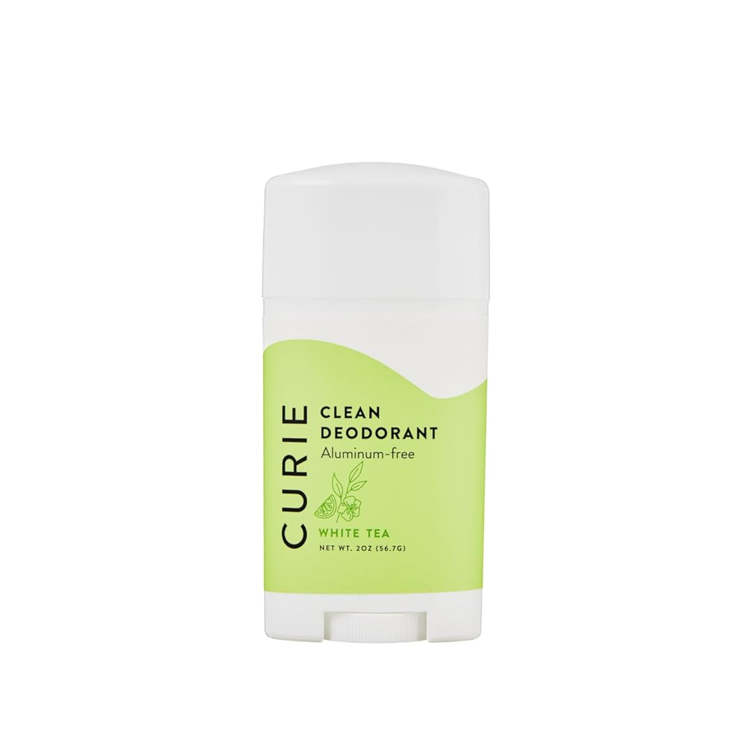 Curie Natural Deodorant for Women - White Tea 2oz Stick - Aluminum Free Deodorant, Paraben Free, Cruelty Free, Vegan, Non-Toxic, Clean Deodorant