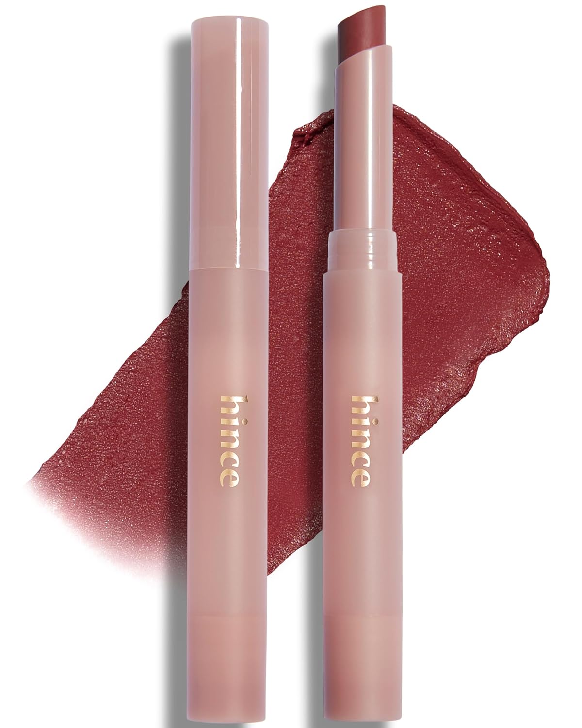 HINCE Slim Stick Melting Matte - Glides On Smooth, Sheer Color, Soft Finish, No Clump & Flake, Vivid Layered Color, Hydrating Comfort, Lightweight Cashmere Finish (DEJAVU)
