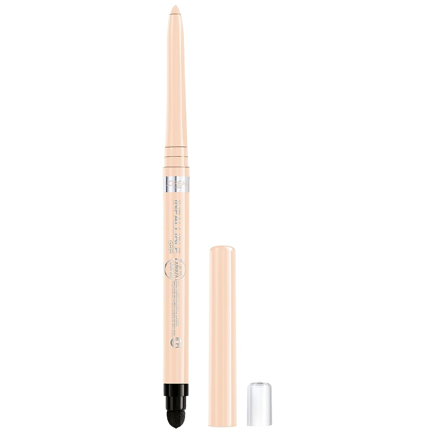 LÕOrŽal Paris Infallible Grip Mechanical Gel Eyeliner Pencil, Smudge-Resistant, Waterproof Eye Makeup with Up to 36HR Wear, Bright Nude, 0.01 Oz