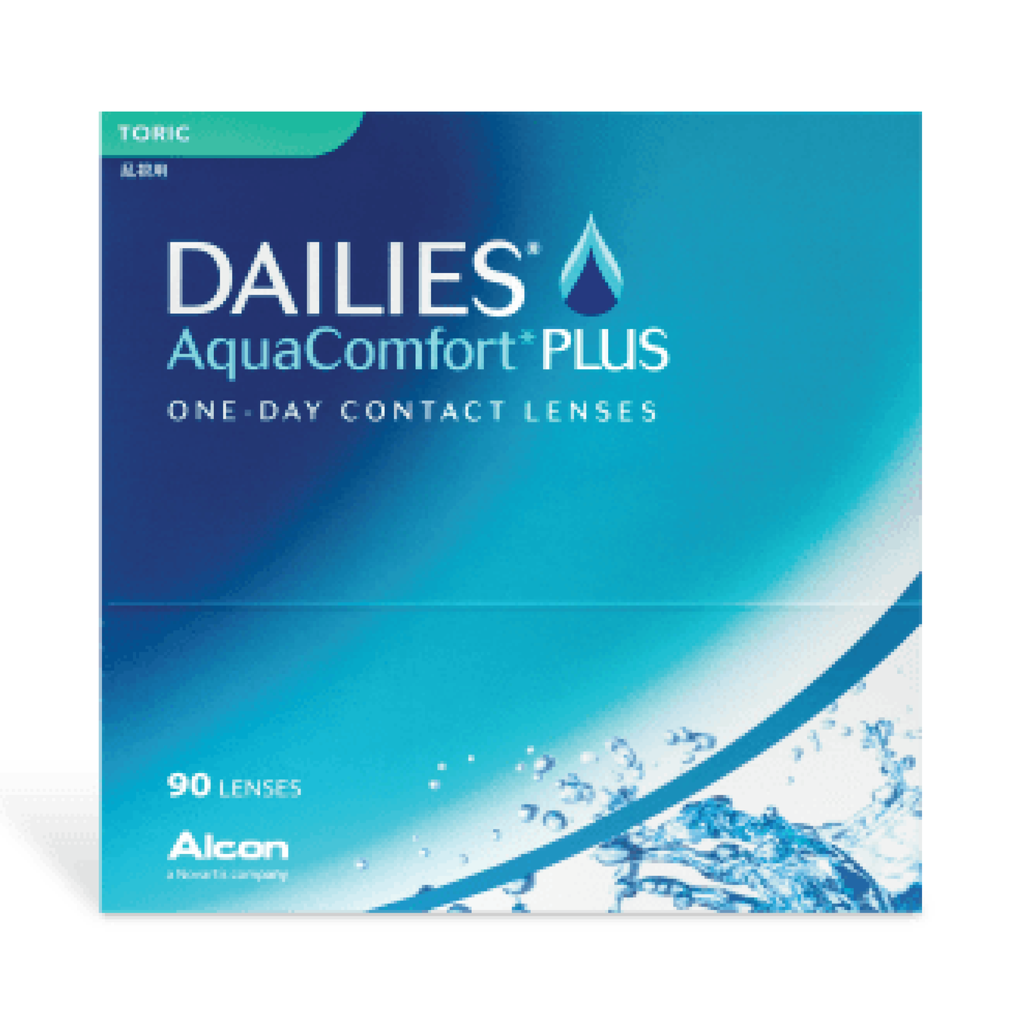 Dailies AquaComfort Plus Toric astigmatism contact lens - v sense optics daily disposable alcon thin breathable wetting ability comfort wear on eyes cornea sharp clear vision affordable 90 pack best lenses oxygen moisture technology silicone hydrogel