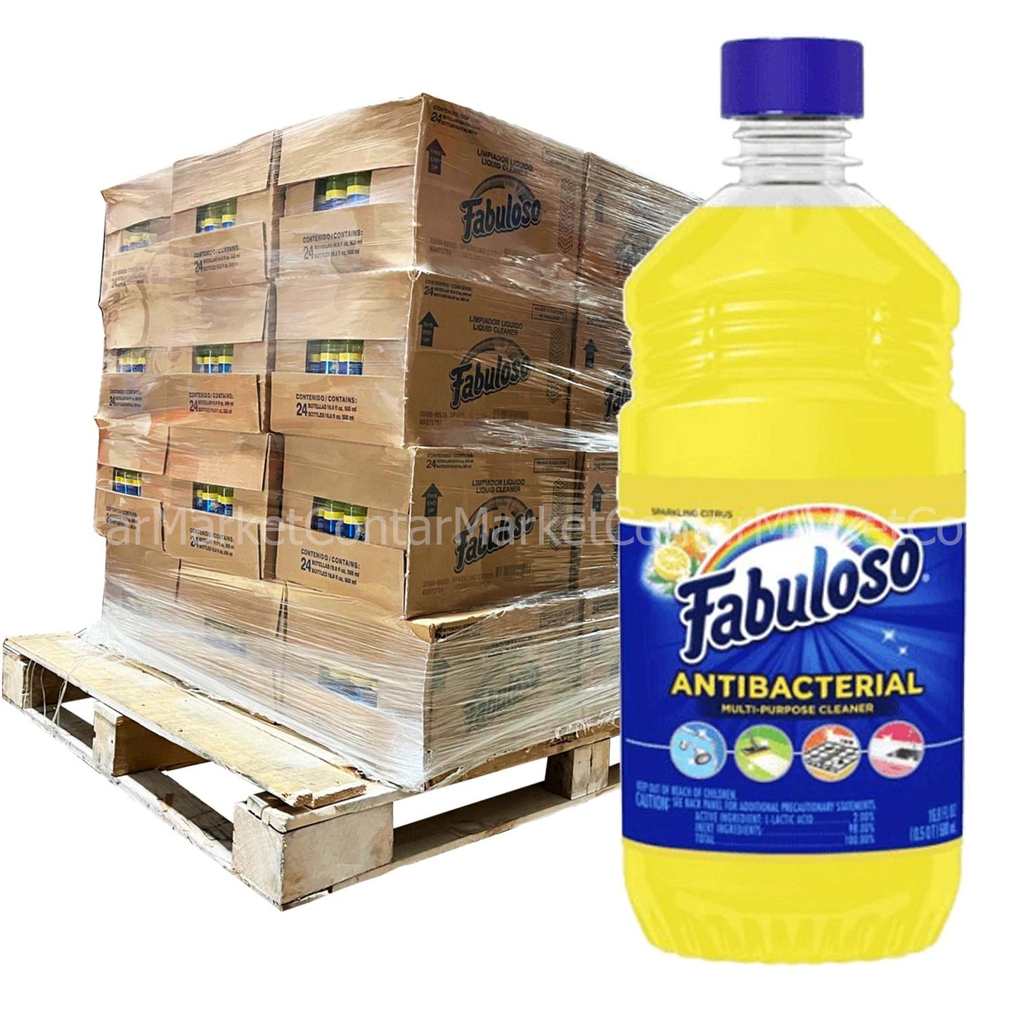 Fabuloso All Purpose Cleaner, Pallet - 4 Fragances - 16.5 Fl Oz - 36 Boxes - 24 Bottles Each