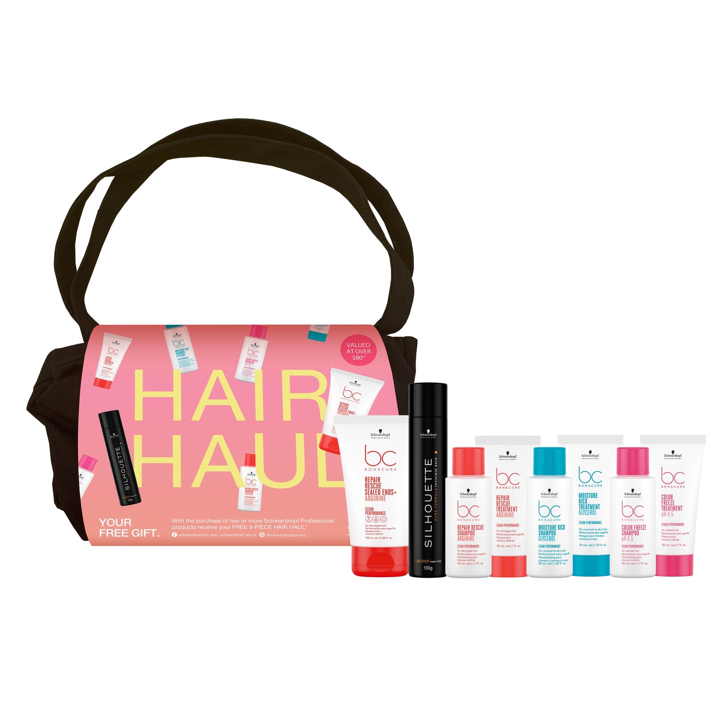 Schwarzkopf BC Clean Performance & Silhouette Hair Haul 8pc - Gift with Purchase