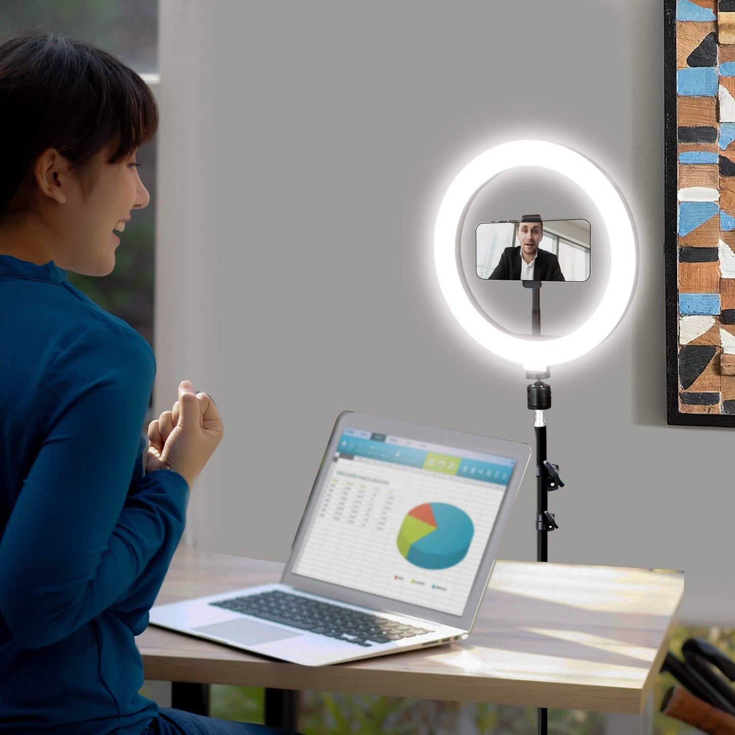 Aduro U-Stream Home Streaming Studio with 10" Ring Light and Tripod