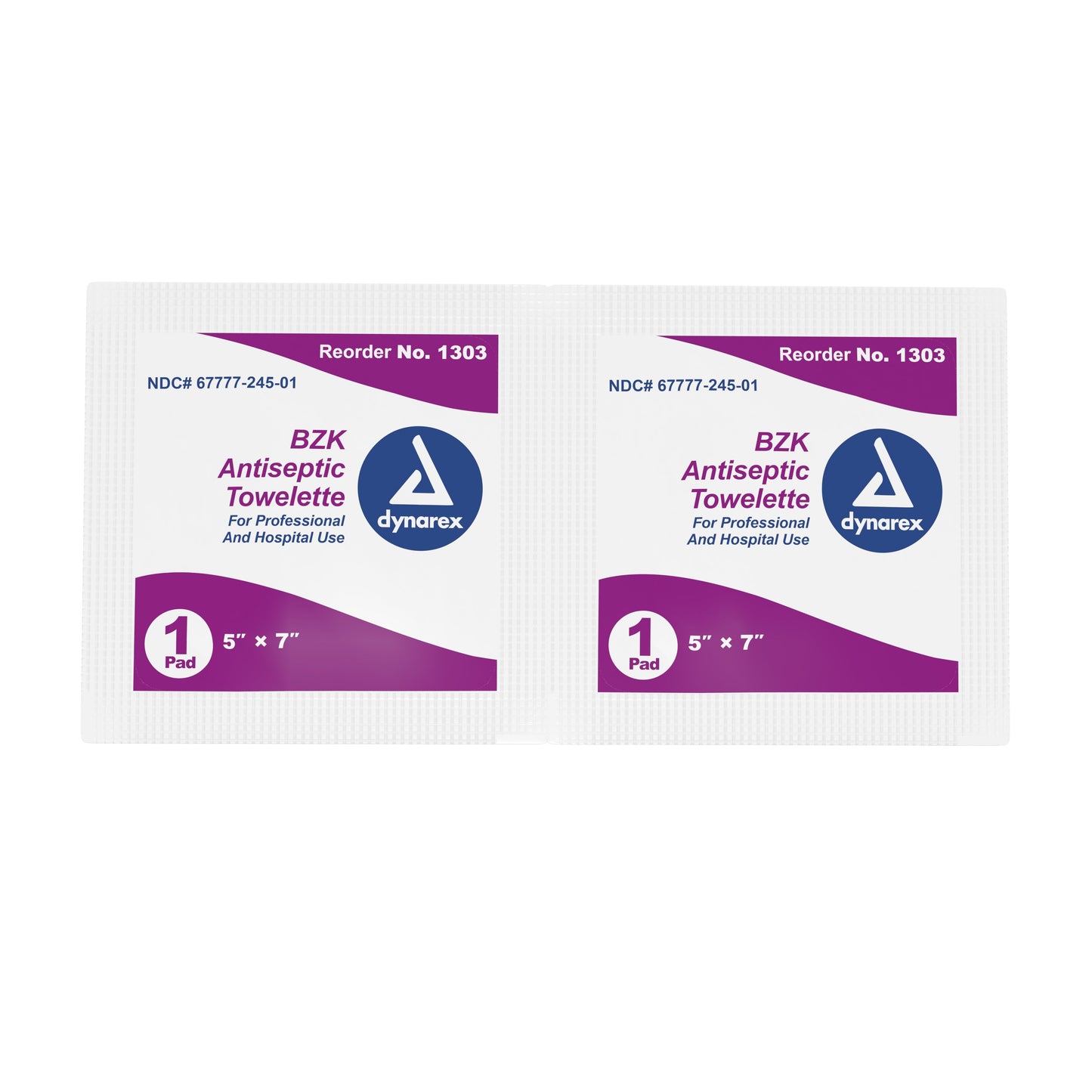 dynarex® Unscented BZK Antiseptic Towelettes, Individual Packet