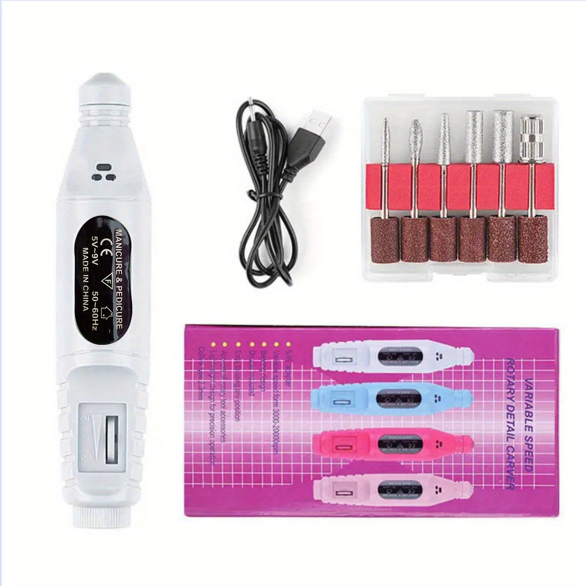 Nail Enhancement Tool Nail Drill Electric Nail Enhancement Milling Cutter Set Nail Sander Nail File Bit Gel Polishing Removal Tool~nail Enhancement Removal Tool