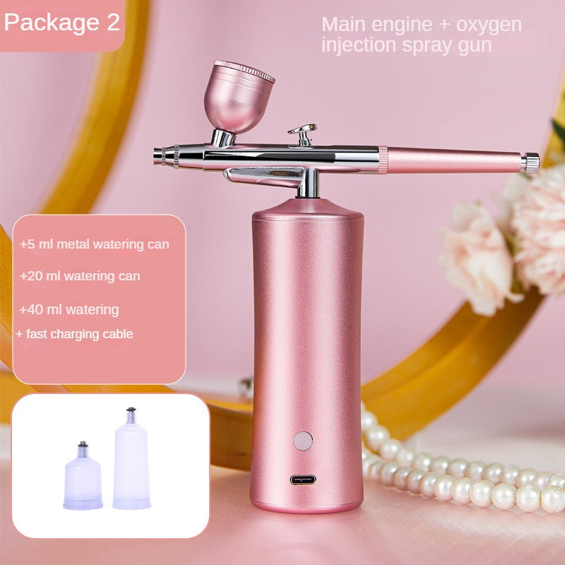 Oxygen Facial Spray Gun - Handheld Blue Light Moisturizer for Home Use - Perfect for Girls' Salon & Beauty Treatments