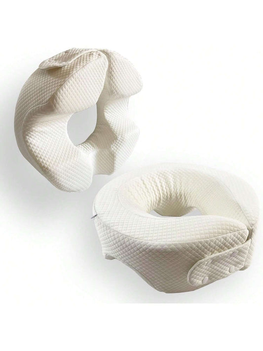 Homehours Breathe Easy Face Down Pillow - Comfortable Stomach Sleeper Pillow for Prone Sleeping - Adjustable Headrest Pillow - Ideal for Contoured Post-Eye Surgery Support Firm Version