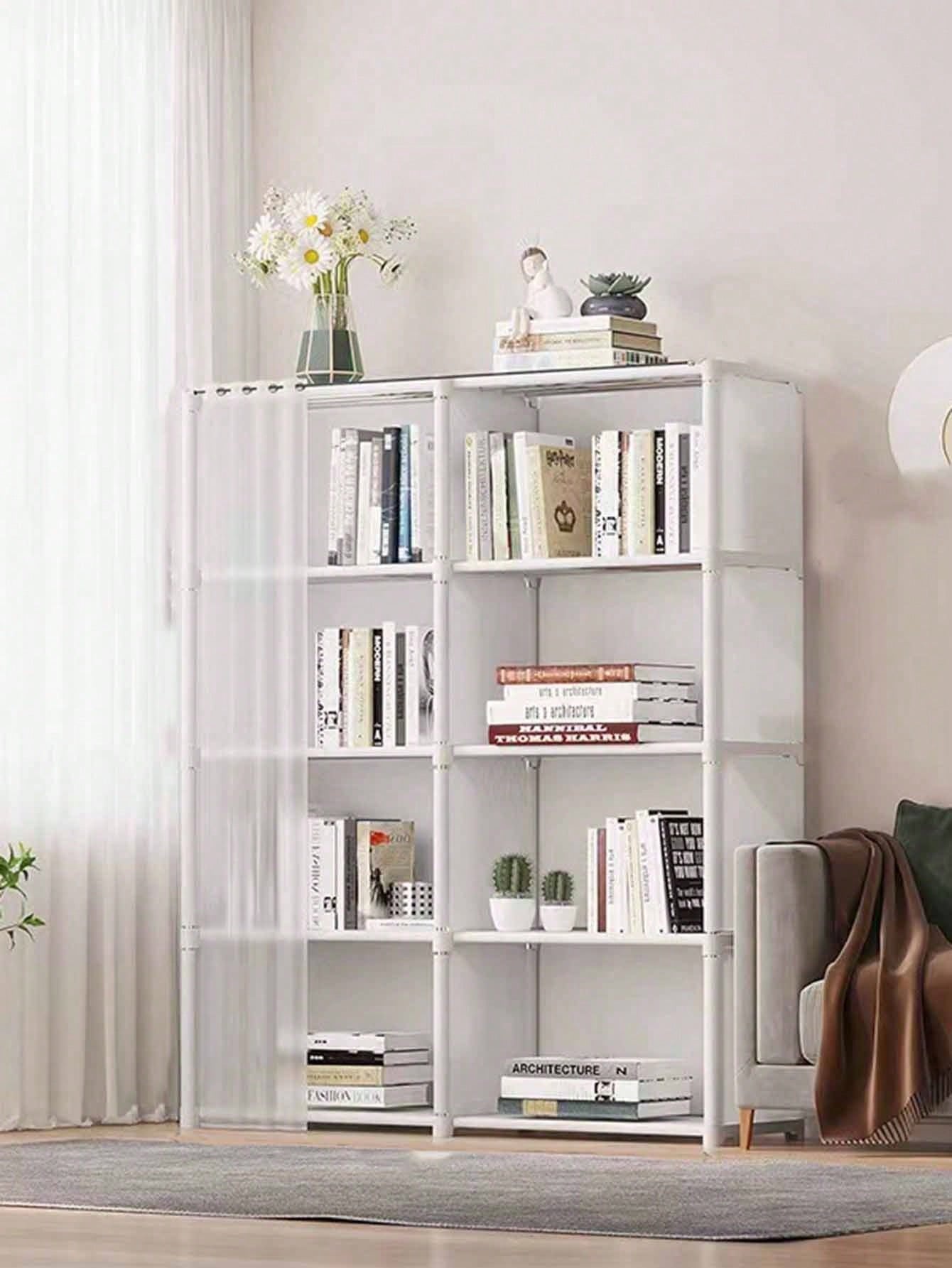 1pc, 5-layer 6-layer Storage Organizer Cabinet, Kitchen Storage Organizer Shelf, Cabinet Storage Rack Combination Rack, Kitchen Spice Storage Rack, Living Room Shelf Rack, Bedroom Bookcase And Bookshelf