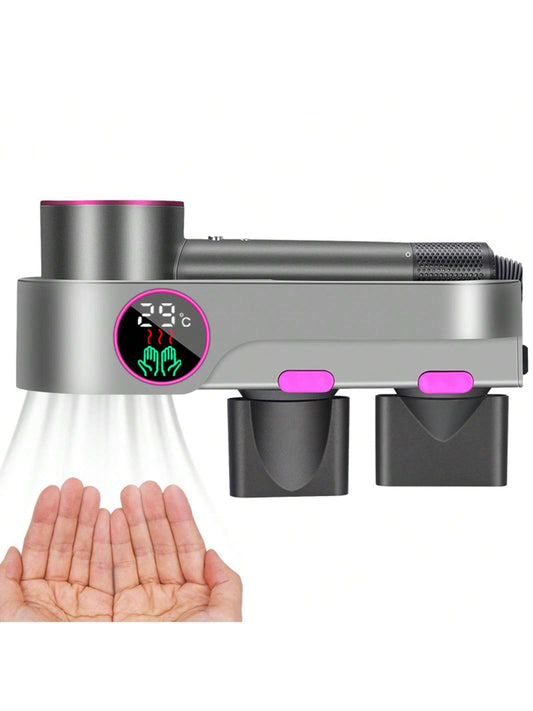 Hair Dryer Holder Wall Mount, Bathroom Blow Dryer Stand Wall Mounted Self Adhesive Hair Tool Holder Hair Styling Care Tool Organizer Hair Dryer Holder Rack Fit for Supersonic Dryers