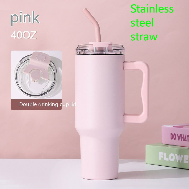 40oz Handle Ice Cream Vacuum Cup 304 Cup Cold Beer Cola Car