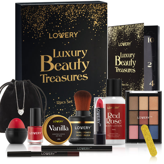 Makeup Advent Beauty Treasures - 12pc Skincare Advent Calendar Gifts