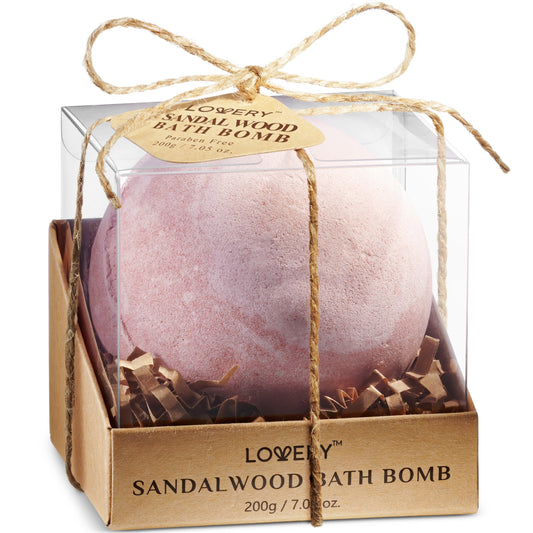 Handmade Sandalwood Bath Bomb - 7oz Extra Large Bath Fizzy