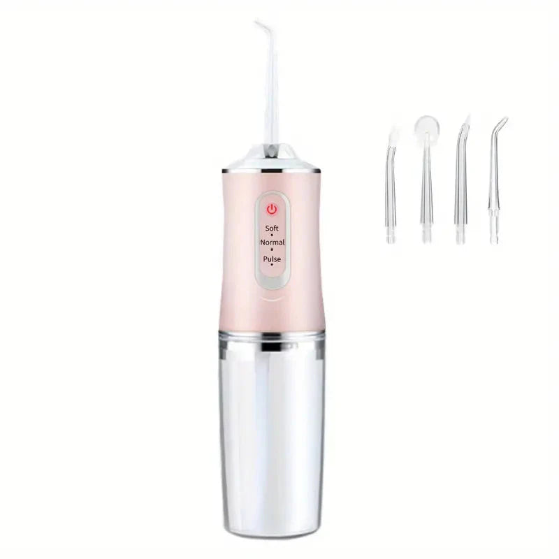 4-in-1 Cordless Water Flossers Oral Irrigator With DIY Mode 4 Jet Tips Beauty & Personal Care Pink - DailySale