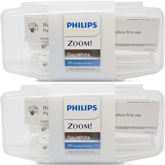 Day White ACP 14% Hydrogen Peroxide (Replaces 38% Carbamide Peroxide) 6-Pack Professional Tooth Whitening Gel + 1 Pack Sensitivity Relief Gel - DayWhite