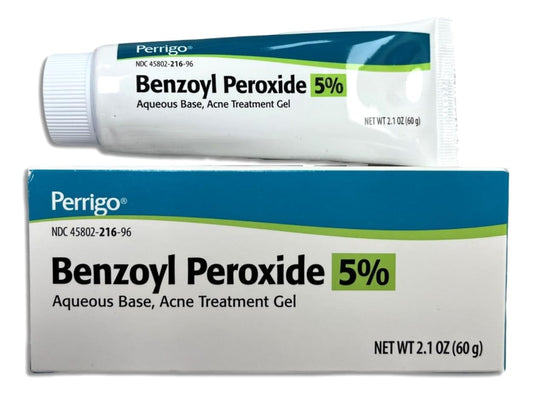 Perrigo 5 Percent Benzoyl Peroxide Acne Treatment Gel 60gm Tube by Perrigo