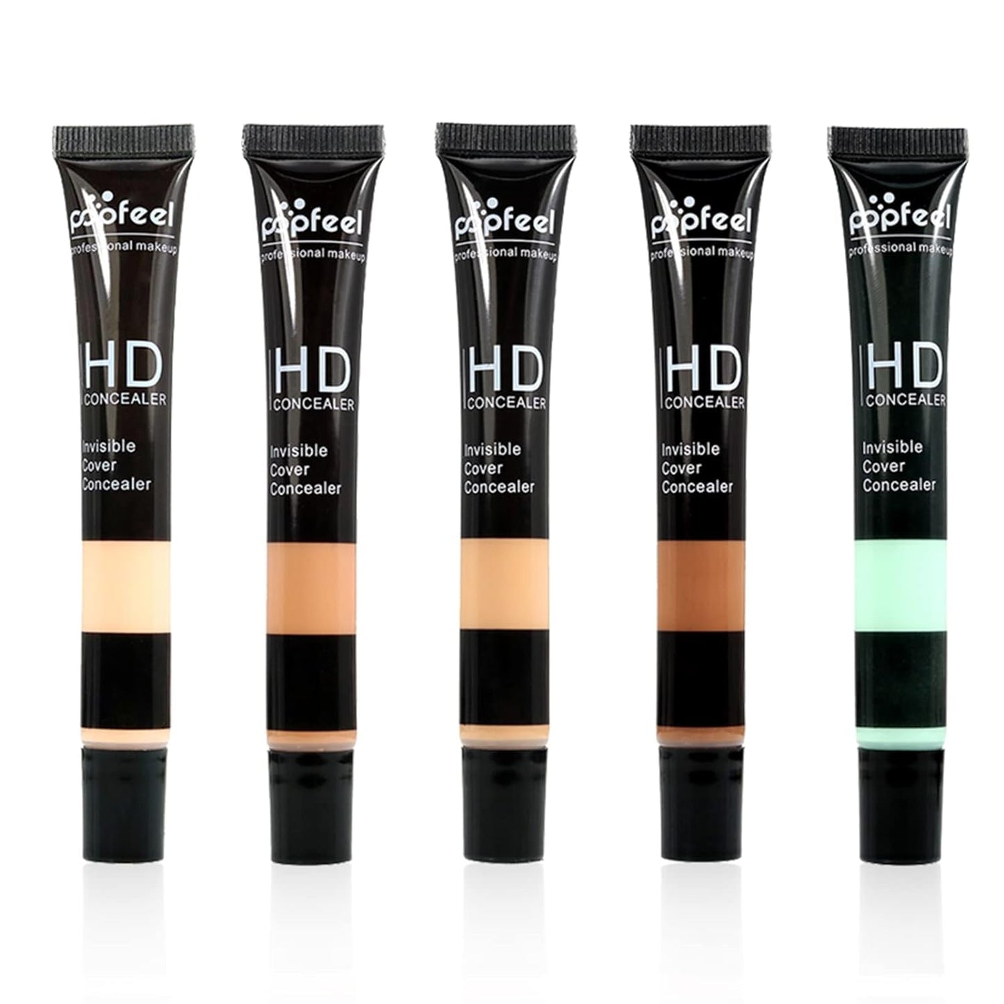 Joyeee Dark Circle Concealer Set, 5 Shades Highly Pigmented, Liquid concealer for dark circles & Full face, 24h Full Coverage Matte Finish Stay-in-Place Makeup, Net Wt per Piece 0.5 fl oz