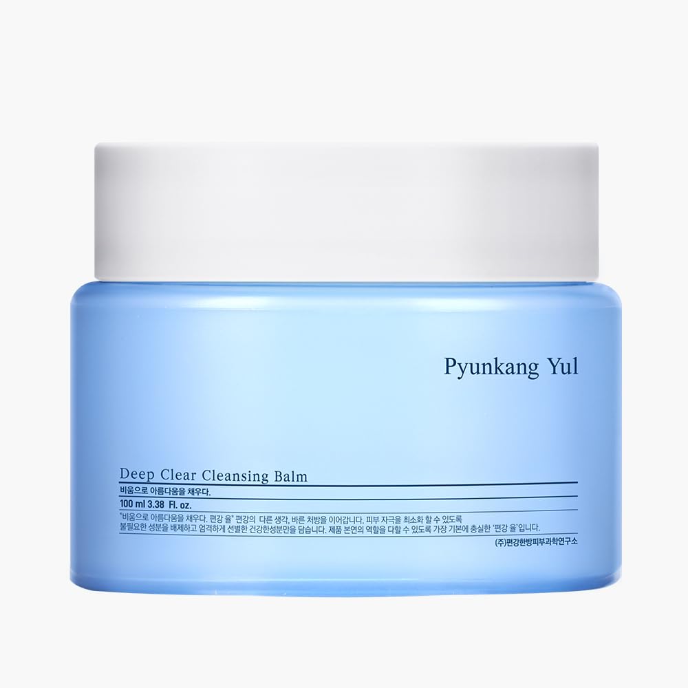 Pyunkang Yul Deep Clear Cleansing Balm Korean Makeup Remover All In One Face Wash, Removes Heavy Makeup Perfectly, Gentle for Skin, Moisturizing, Nourishing Care 100ml 3.38 Fl.oz.